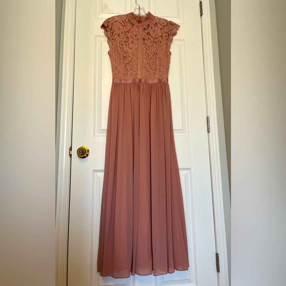 Dusty Rose Pink Bridal Dress